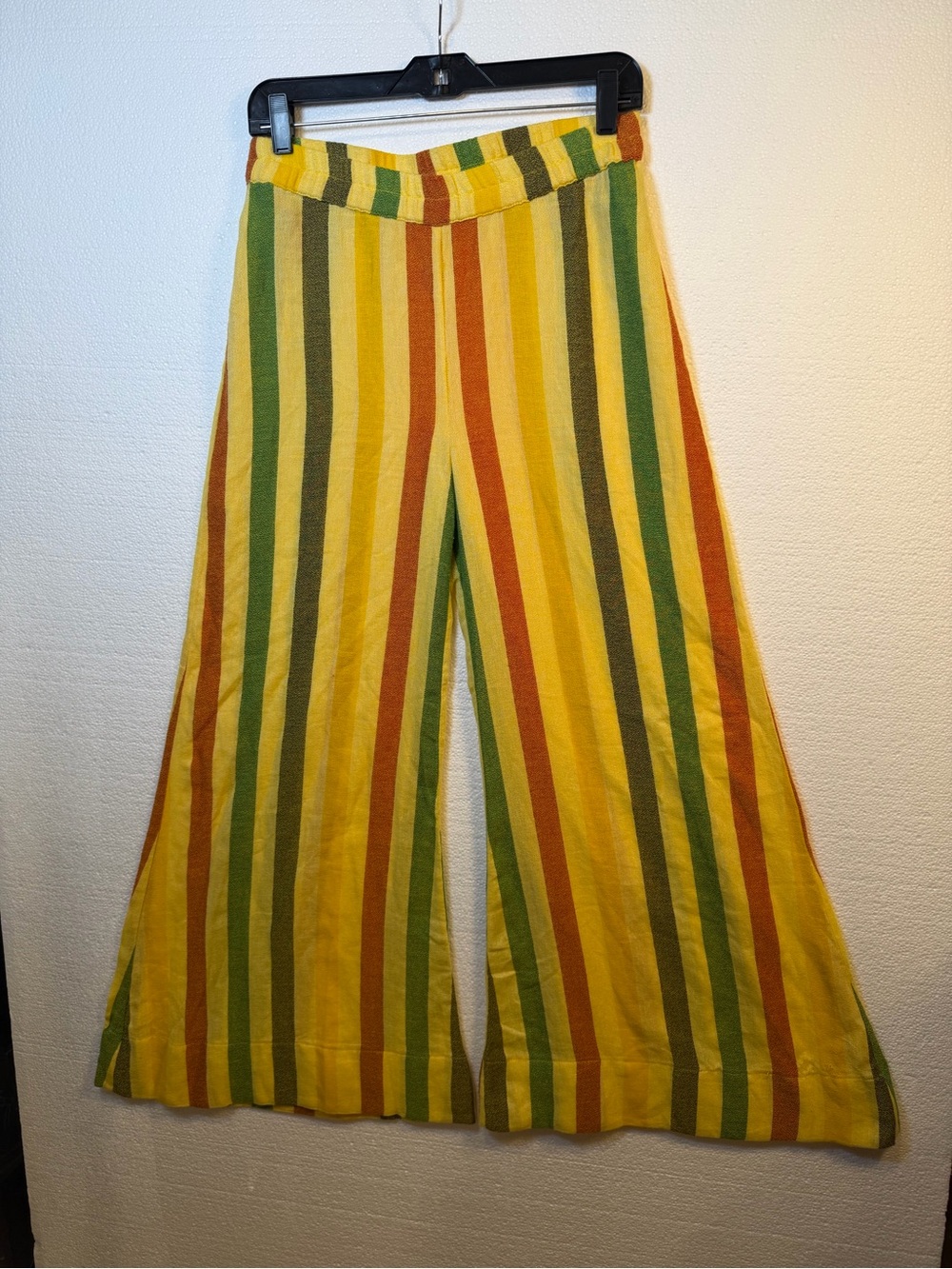 Suzi Kondi Kids Striped Leggings in Yellow, Green & Rust